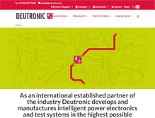 Tablet Screenshot of deutronic.com